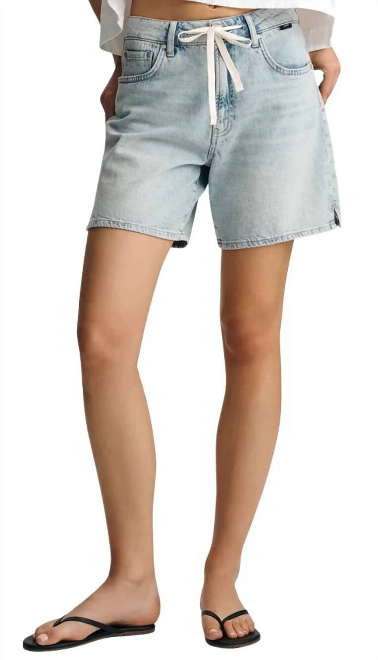 NEW MAVI nella high rise relaxed short in bleached linen